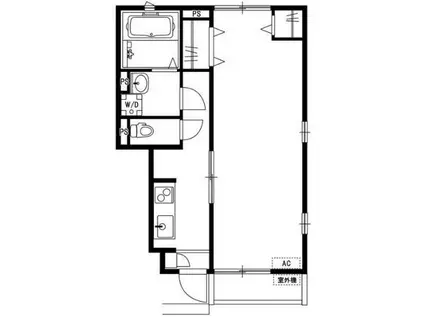 リブリ・プレミアムテラス品川(1K/1階)の間取り写真