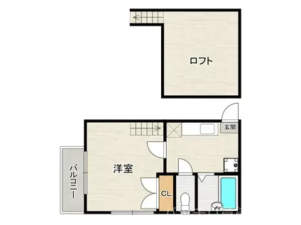 レアル大楠(1K/2階)の間取り写真