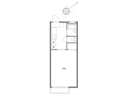 リンデンハイム宮代(1K/2階)の間取り写真