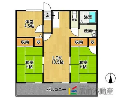 モーリシャス(3LDK/2階)の間取り写真