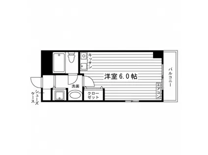 マインツインメル津田沼(ワンルーム/5階)の間取り写真