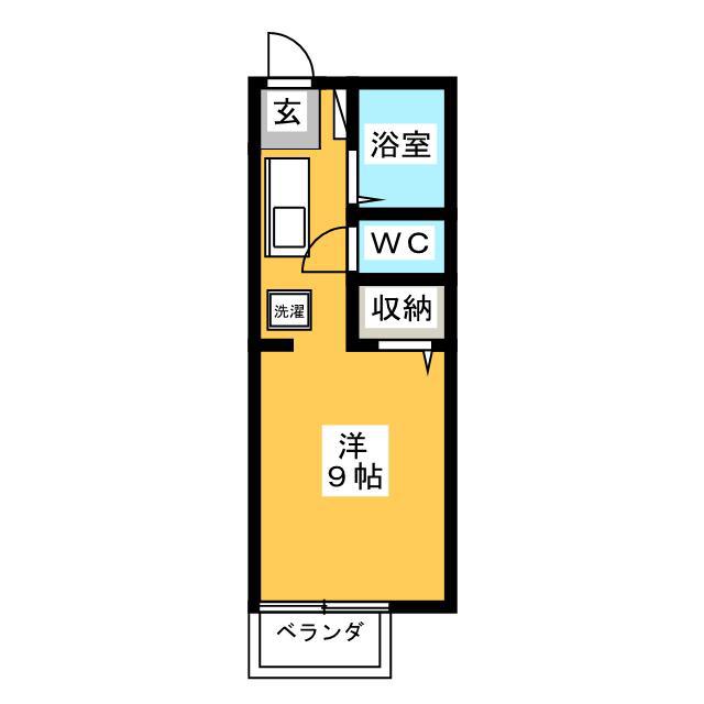 ピュアハイツハヤシA(ワンルーム/1階)の間取り写真