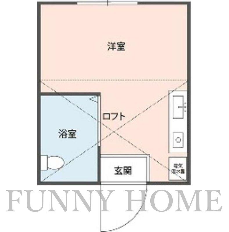 ヴィラー世田谷(ワンルーム/1階)の間取り写真
