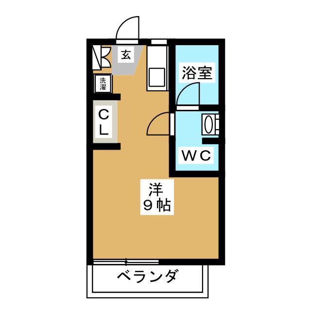 コーポムトウ(ワンルーム/2階)の間取り写真
