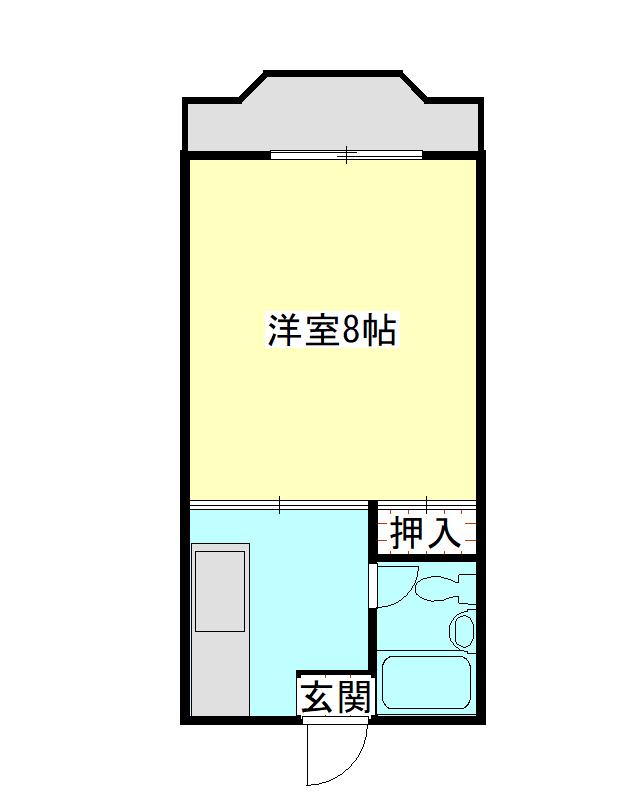 コーポ津嘉山(1K/3階)の間取り写真
