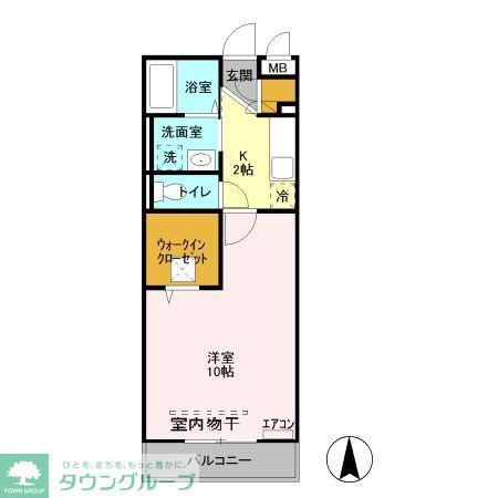 エスペランサ(1K/1階)の間取り写真