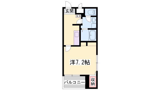 フィレール デュ トラジャIII(1K/4階)の間取り写真