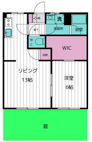 司レジデンス(1LDK/1階)の間取り写真