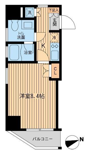 レジデンス大森(1K/7階)の間取り写真