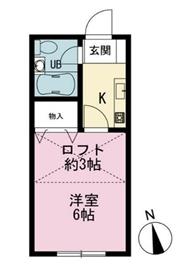 レオパレス芹が谷(1K/1階)の間取り写真