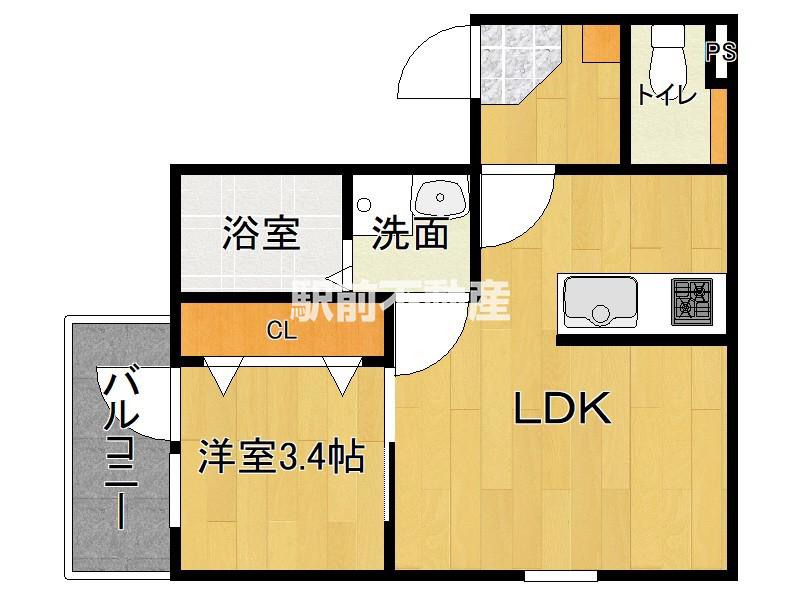 TASTE次郎丸(1LDK/2階)の間取り写真
