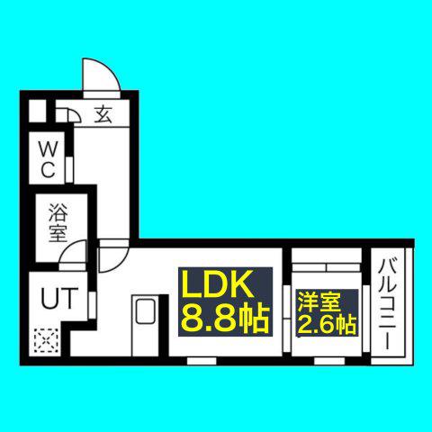 OHKI大曽根(1LDK/3階)の間取り写真