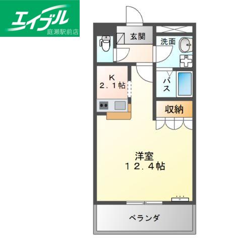 グレイスパレス(1K/1階)の間取り写真
