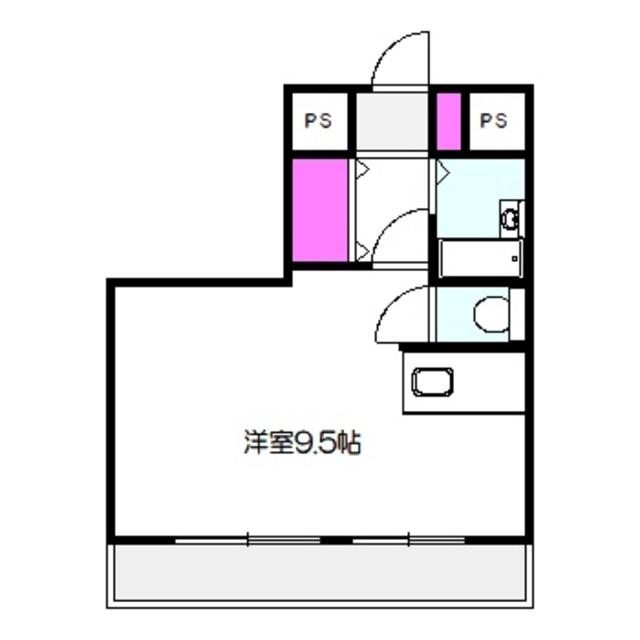 シャトー若杉(ワンルーム/8階)の間取り写真