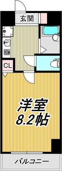 ハウスメイトII(1K/3階)の間取り写真