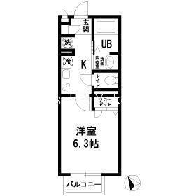 フォレストメゾン金沢文庫(1K/1階)の間取り写真