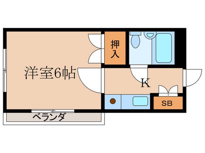 ストークマンション(1K/3階)の間取り写真