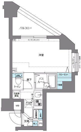 フェニックス練馬弐番館(1K/7階)の間取り写真