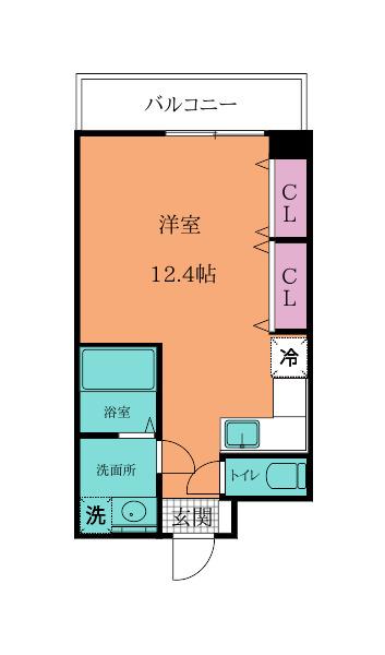寿山ビル(ワンルーム/3階)の間取り写真