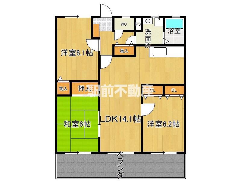 グラン・シャリオ(3LDK/4階)の間取り写真