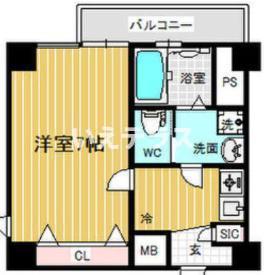 キューブコート(1K/2階)の間取り写真