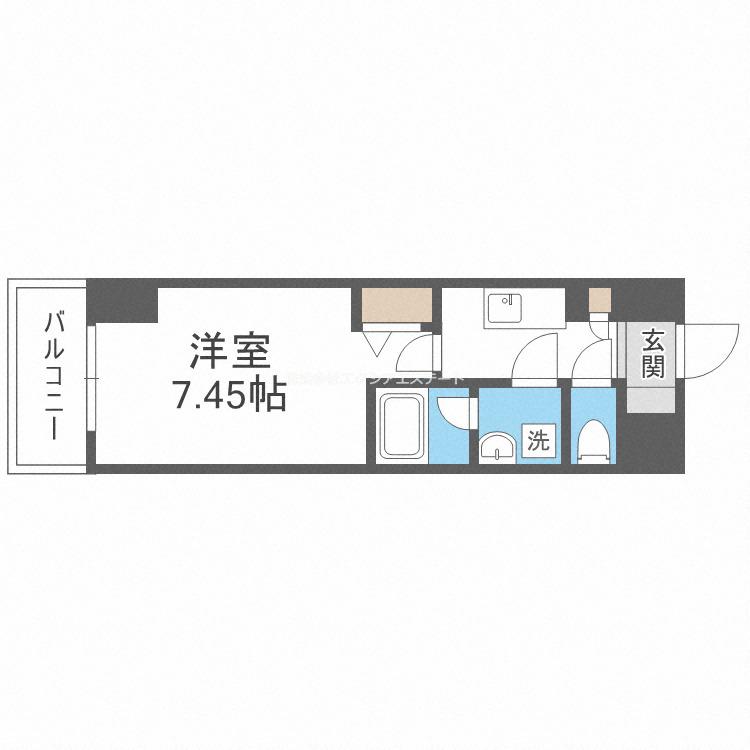 JMFレジデンス大阪福島(1K/5階)の間取り写真