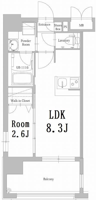 エンクレスト香椎セピア通(1LDK/9階)の間取り写真