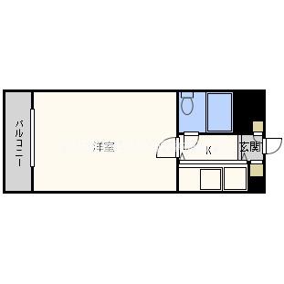 十三本町ユニハウス(1K/4階)の間取り写真
