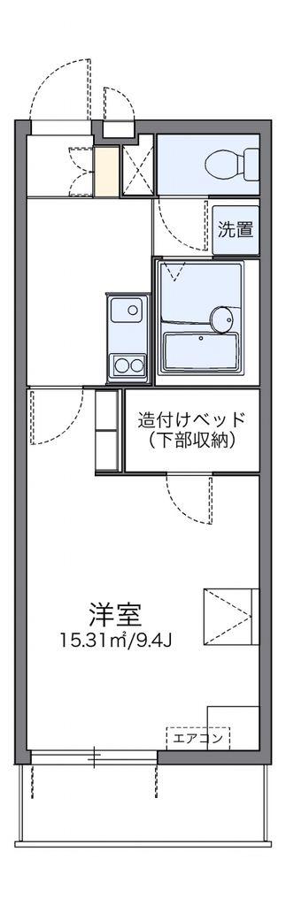 レオパレスコスモMK(1K/3階)の間取り写真