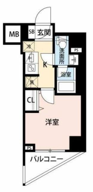 LOG登戸駅前(1K/3階)の間取り写真