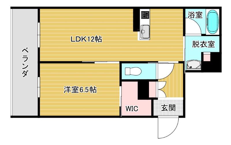 シャーメゾンエラブル梅田北(1LDK/3階)の間取り写真