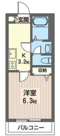 プレジール東池袋(1K/3階)の間取り写真