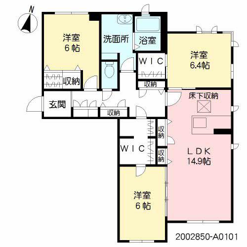 シャーメゾンフルール(3LDK/1階)の間取り写真