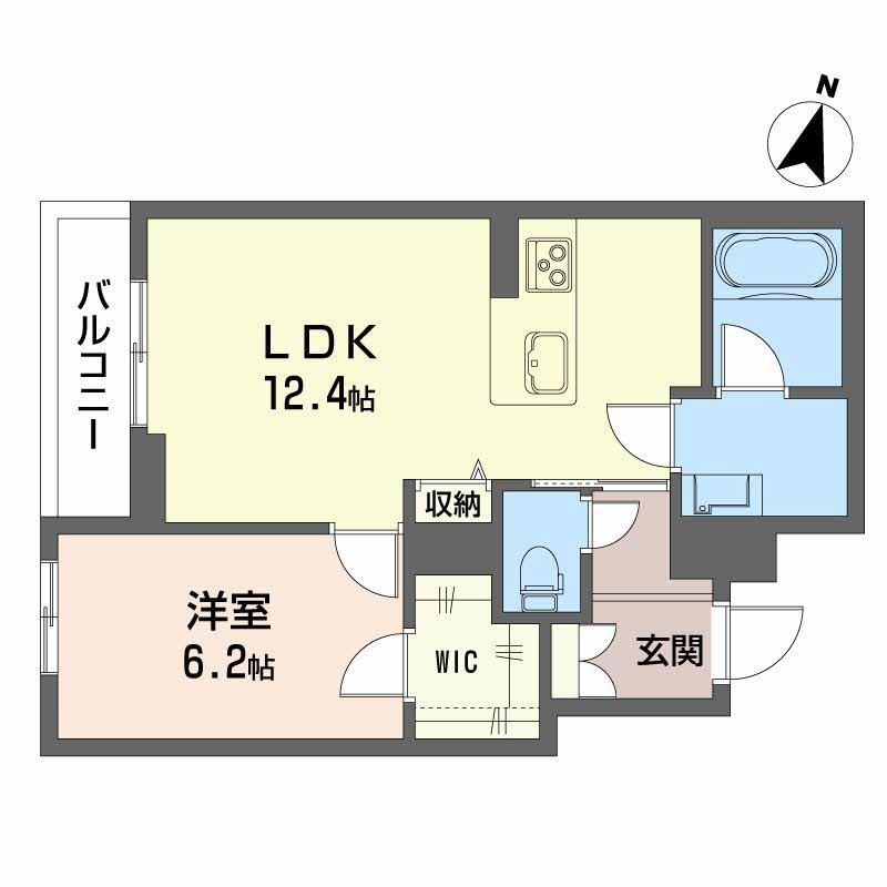シャーメゾン笹和 202(1LDK/2階)の間取り写真