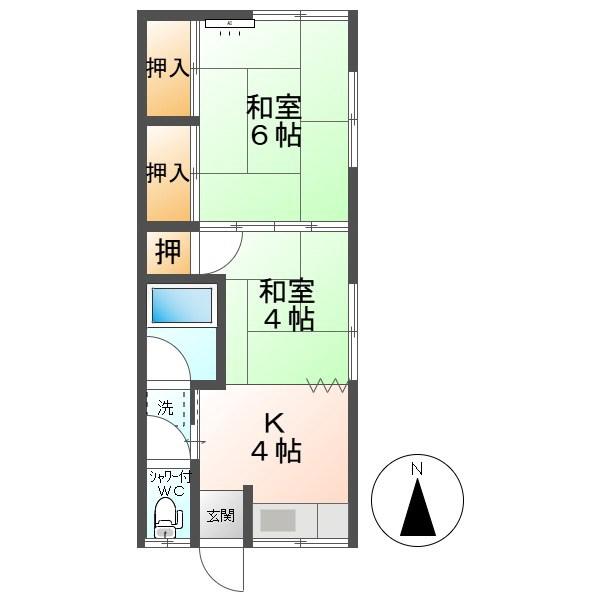 KURA BASE(2K/2階)の間取り写真