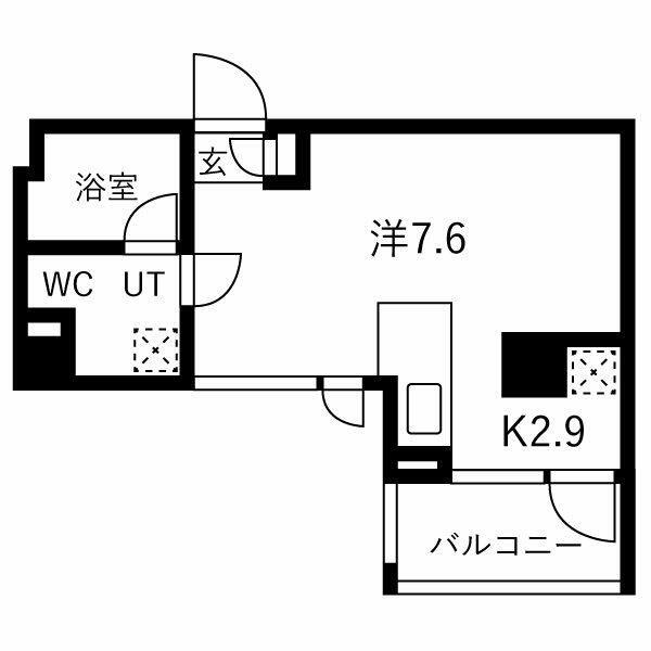 セルフィスタ渋谷(ワンルーム/2階)の間取り写真