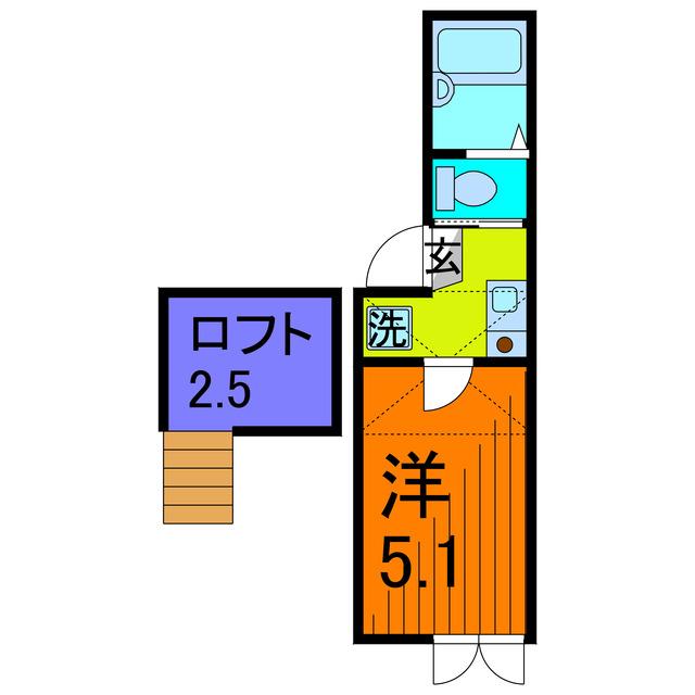 メゾンさくら亀有(1K/3階)の間取り写真