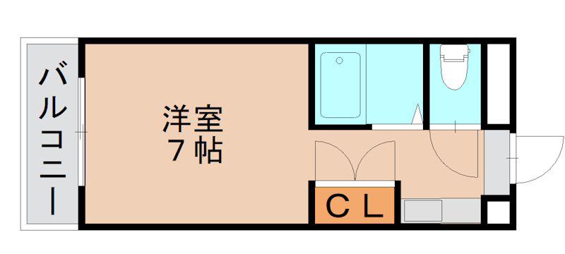 アバンセ松島(ワンルーム/4階)の間取り写真