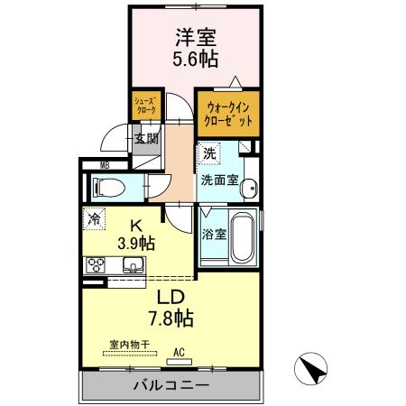 リブラン(1LDK/2階)の間取り写真