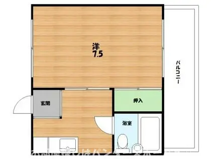 カ・リオベッロ(1K/1階)の間取り写真