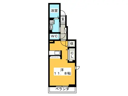 ＪＲ東海道本線 清水駅(静岡) 徒歩32分 2階建 築8年(1K/1階)の間取り写真