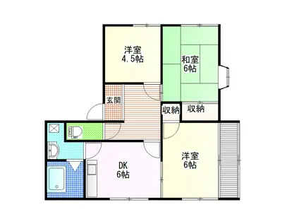 MMCハイツ(3DK/2階)の間取り写真
