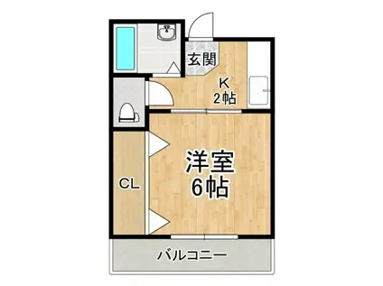 森井マンション(1K/3階)の間取り写真