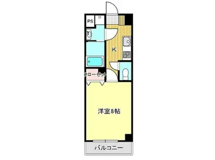 ヴィガラスT(1K/8階)の間取り写真