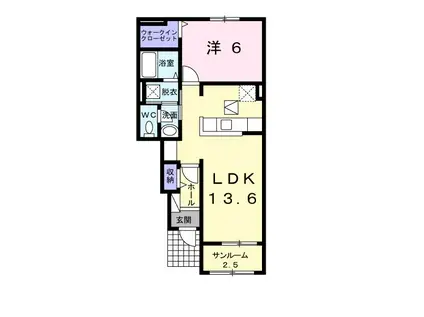 サンビトレスIII(1LDK/1階)の間取り写真