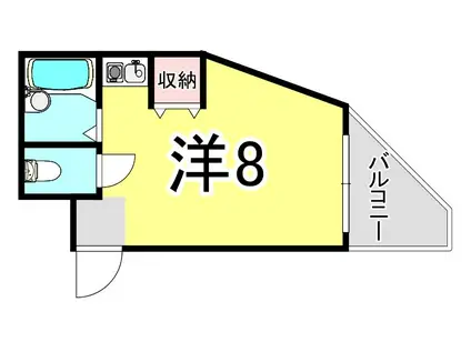 レジデンス伊川谷(ワンルーム/2階)の間取り写真