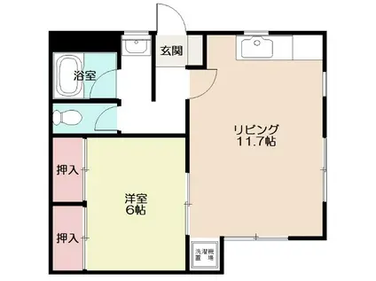 メゾン西橋本(1LDK/1階)の間取り写真