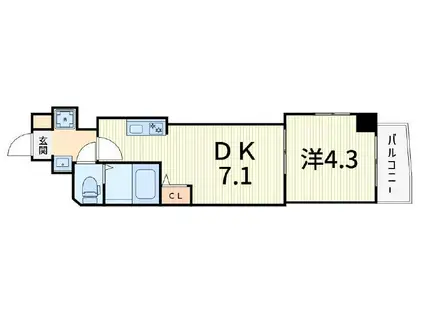 スピカ東小岩(1DK/2階)の間取り写真
