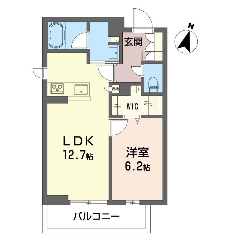 シャーメゾン桜木町(1LDK/3階)の間取り写真