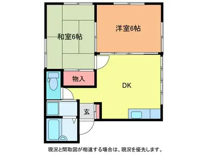 グランフォーレ寺尾(2DK/2階)の間取り写真